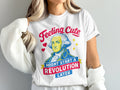 George Washington on white t-shirt, feeling cute might start a revolution later.